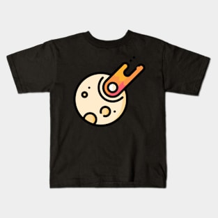 meteorite strike icon sticker Kids T-Shirt